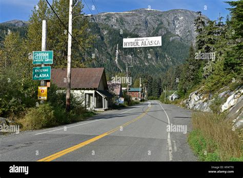 Hyder, Alaska, USA, International Border, Border, Canada Stock Photo - Alamy