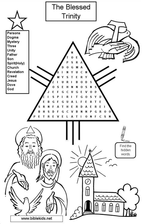 Printable Holy Trinity Activity Sheets