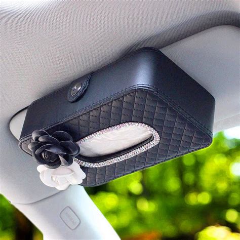 Car Sun Visor Organizer Tissue Box with Camellias – Carsoda