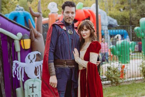 Jonathan Scott and Zooey Deschanel Dress as Dr. Strange and a Princess in Sweet Halloween Photos