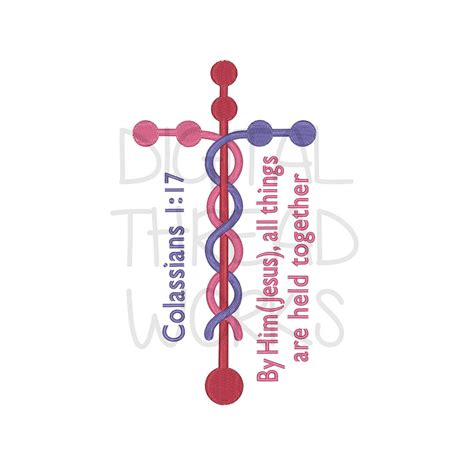 Laminin Cross Machine Embroidery Design, 4x4 5x7 6x10, Instant Download. Laminin Protein Holds ...