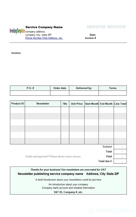 Property Management Invoice | Invoice Template Ideas