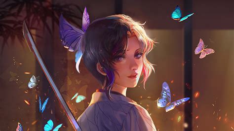 Butterfly On Fire Shinobu Kocho Fan Art Wallpaper,HD Artist Wallpapers ...