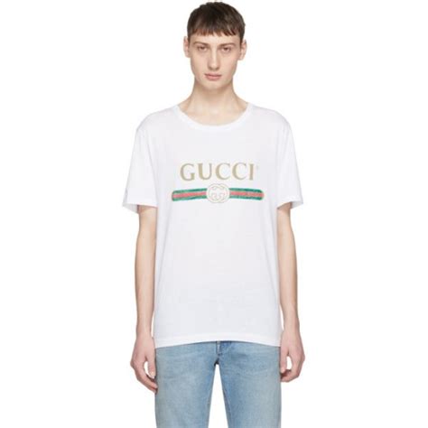 Gucci White Classic Logo T-Shirt | The Fashionisto