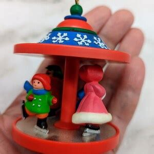 Vintage Hallmark Skater's Carousel Christmas Ornament 1981 - Etsy