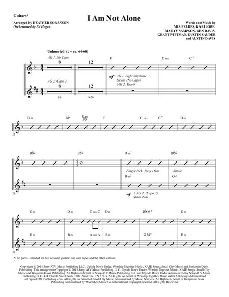 I Am Not Alone (arr. Heather Sorenson) - Guitar by Heather Sorenson - Choir - Digital Sheet ...