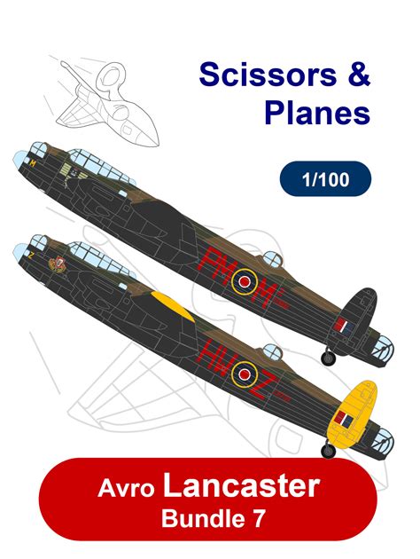 1/100 snp Avro Lancaster Bundle 7 Paper Model - EcardModels