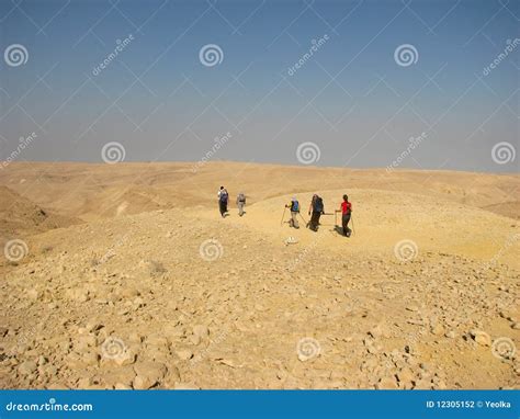 Hiking in Negev Desert stock photo. Image of landscape - 12305152