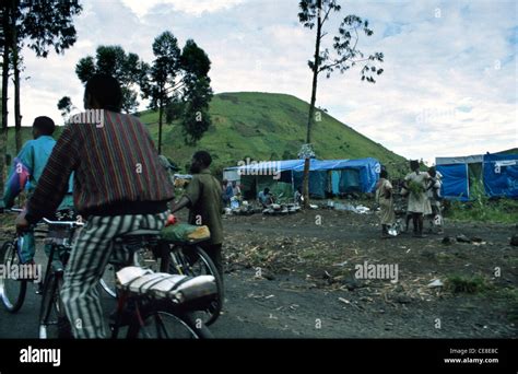 Refugee camp in Goma, Democratic Republic of the Congo in 1995. Area ...