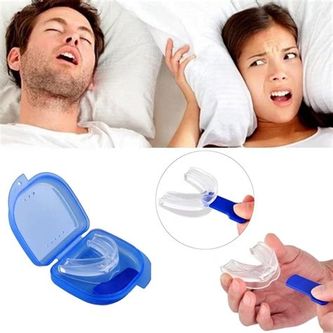 Silicone Stop Snoring Anti Snore Mouthpiece Apnea Guard Bruxism Tray Sleeping Aid Mouthguard ...