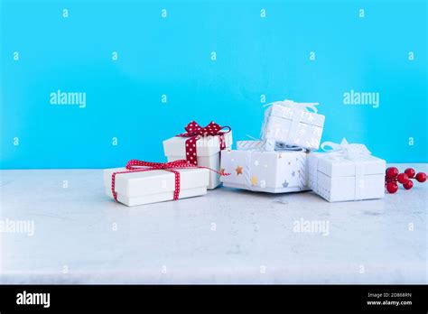 Christmas scene with golden deer Stock Photo - Alamy