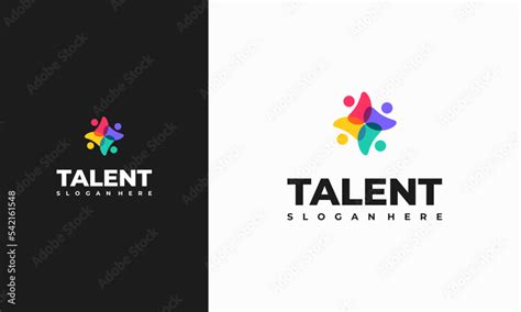 Talent Logo designs concept vector, Rising Star Logo designs template, Reaching Star logo symbol ...