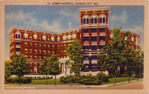 Kansas City, Missouri, St. Joseph Hospital, vintage postcards photos