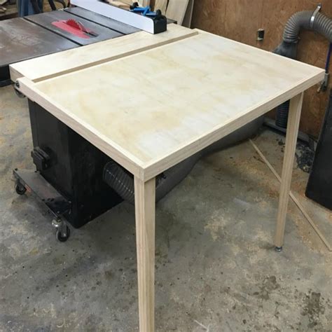 Folding Table Saw Outfeed Table Plans | Wilker Do's