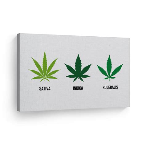 Smile Art Design Smoke Wall Art Canvas Print Marijuana Leafs Sativa Indıca Ruderalis Weed Home ...