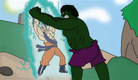 Goku vs The Hulk by Hozzey on DeviantArt