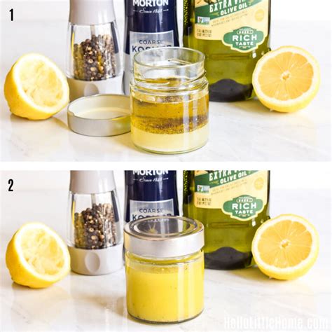 Lemon Olive Oil Dressing (Easy Recipe) | Hello Little Home