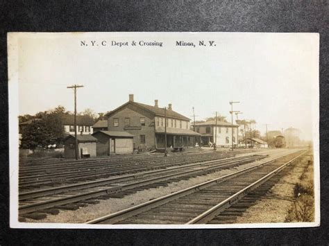 RPPC-Minoa NY-Railroad Station-Train Depot-New York Central-NYC ...