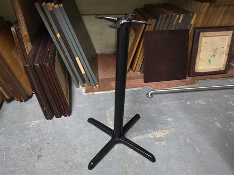 Black Metal Bar Height Table Base — Anizco