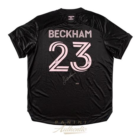 DAVID BECKHAM AUTOGRAPHED BLACK INTER MIAMI CF ADIDAS AUTHENTIC JERSEY ...