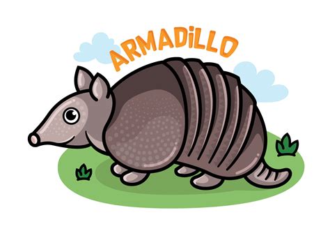 Armadillo Cartoon 206493 Vector Art at Vecteezy