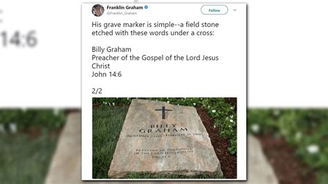 Franklin Graham shares photo of Rev. Billy Graham's grave marker | wcnc.com