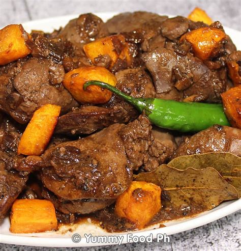 Adobong Atay ng Manok with Carrot » Yummy Food Ph