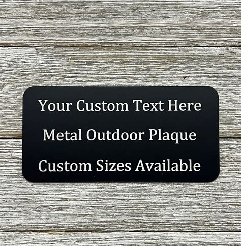 Outdoor Metal Plaque, Engraved With Your Custom Text, Multiple Sizes - Etsy