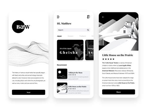 Black and White App by Matthew Nguyen on Dribbble