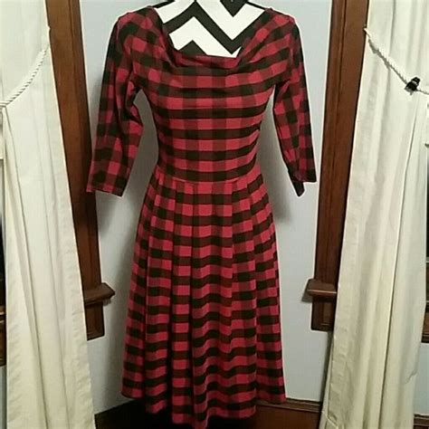 Red Checkered Dress | Red checkered dress, Checkered dress, Dresses