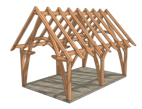 16×24 Cruck Timber Frame Plan - Timber Frame HQ