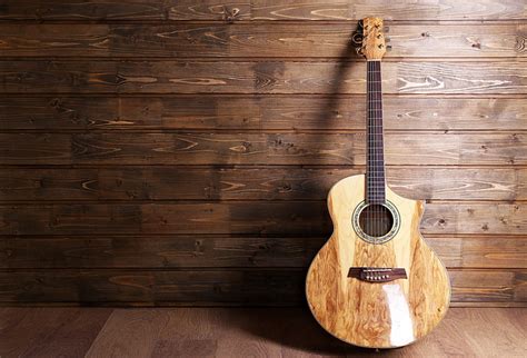 HD wallpaper: brown single-cutaway acoustic guitar, strings, music ...