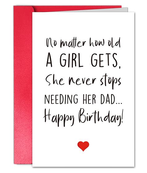 Funny Birthday Card For Father, Happy Birthday Card From Daughter, (No ...