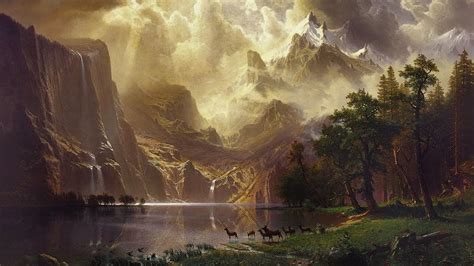 Albert Bierstadt's "Among the Sierra Nevada Mountains, California" (1868) - YouTube