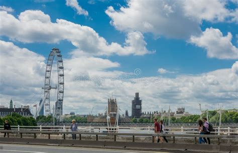 London Eye View from a Bridge Editorial Image - Image of vacation ...