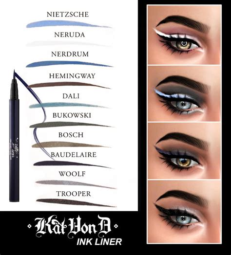 Kat Von D Ink Liner ( 10 swatches ) 10 swatches Found in liner and can ...