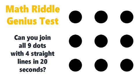 Math Riddle Genius Test: Can you join all 9 dots with 4 lines in this viral puzzle?