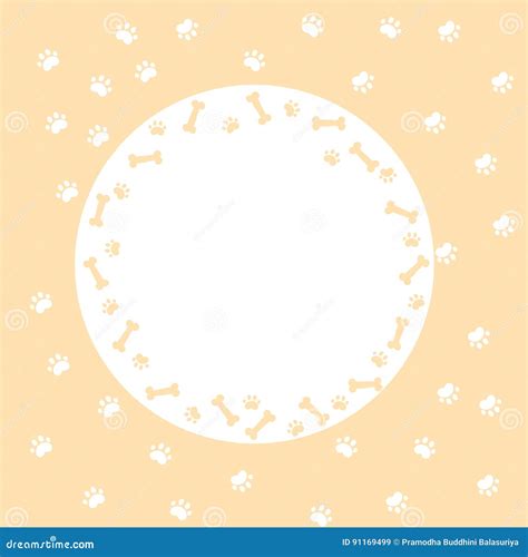 Animal Footprint Design on White Background Stock Vector - Illustration of cute, backdrop: 91169499