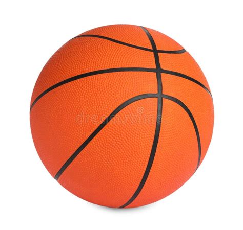 New Orange Basketball Ball Isolated on White Stock Photo - Image of ...