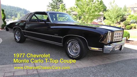 1977 Chevrolet Monte Carlo T-Top Coupe For Sale. www.CharvetClassicCars.com - YouTube