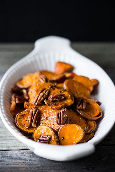 Maple Roasted Yams with Pecans | Feasting At Home