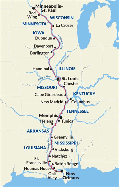 U.S. River Cruise Itineraries – The Mississippi River