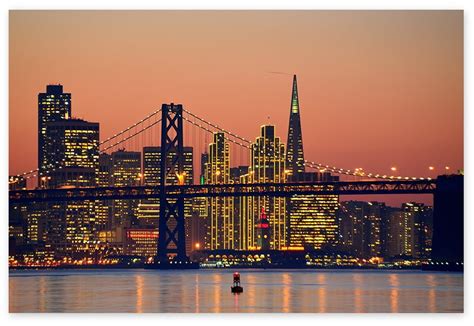 Awkward Styles San Francisco Night View Canvas Art Breathtaking View ...