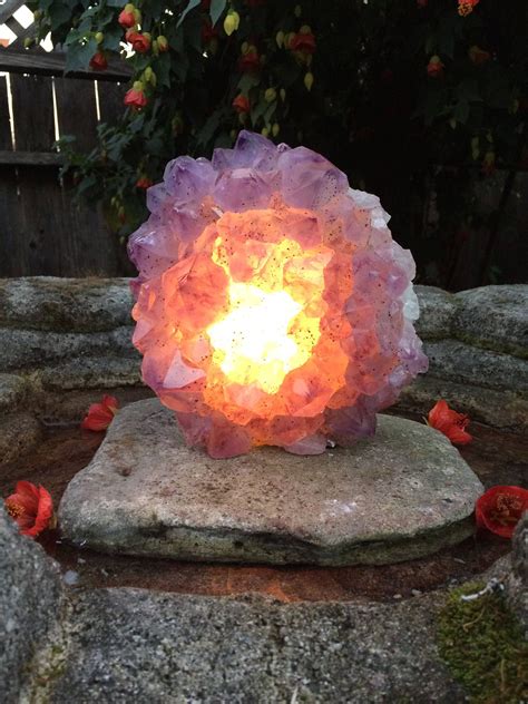 Large Amethyst Geode Lamp - 8.04 Pound Raw Amethyst Geode Lamp by ...