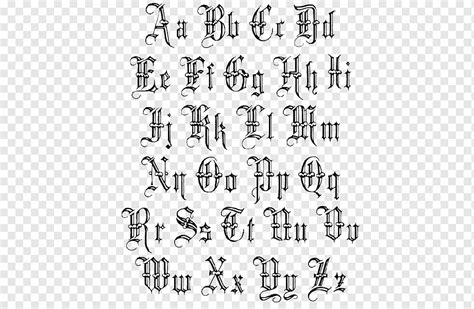 Old English Script Tattoo Font