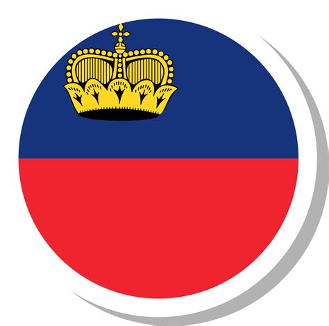 Liechtenstein flag circle shape, flag icon. 16707203 PNG