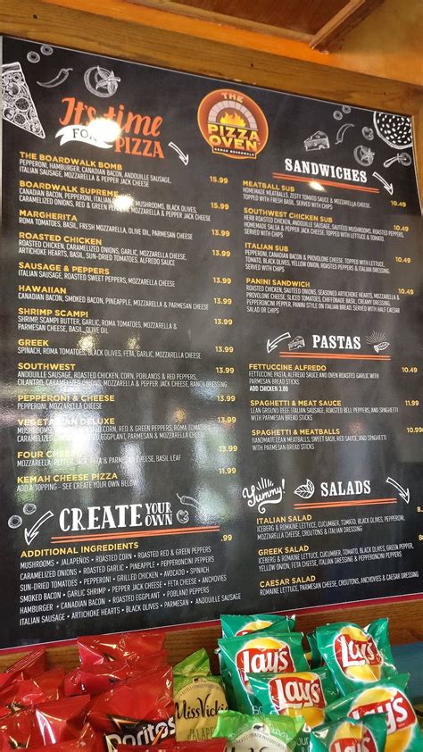 Menu at Pizza Oven pizzeria, Kemah