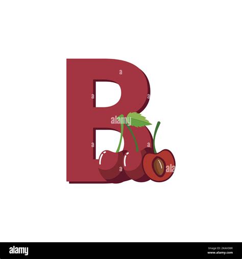 Bing Cherry, Fruit Alphabet, Clip Art Vector, Illustration for kids ...