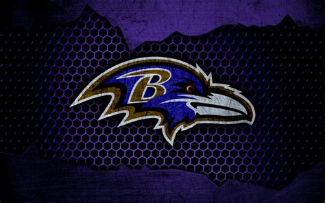 Download wallpapers Baltimore Ravens, 4k, logo, NFL, american football ...