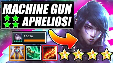 APHELIOS ⭐⭐⭐⭐ MACHINE GUN! - TFT SET 4 Teamfight Tactics FATES I Guide ...